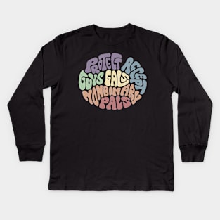 Protect Accept Guys Gals Nonbinary Pals Word Art Kids Long Sleeve T-Shirt